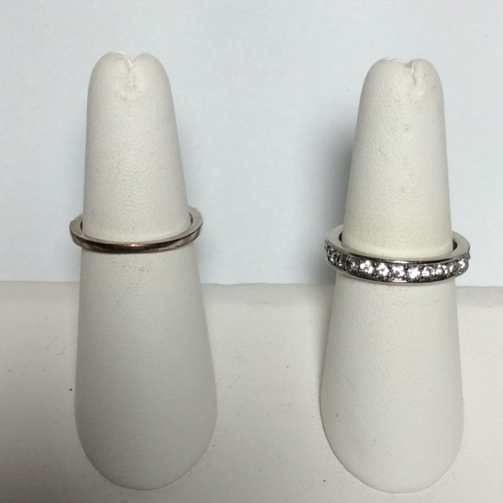 Silver & Rhinestone Ring Duo - Picture 2 of 2